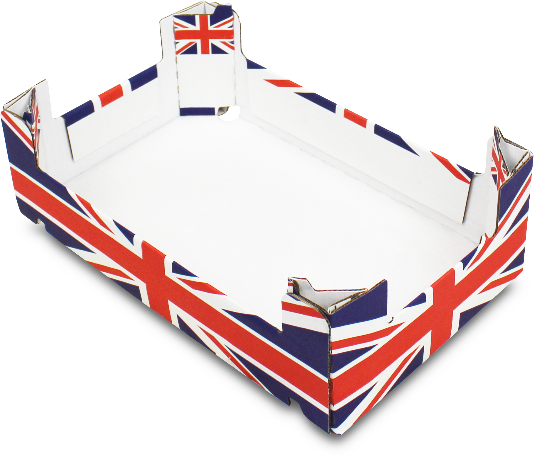 Tesco Union Flag Print M/E Corner Post Open Tray for up to 1kg
