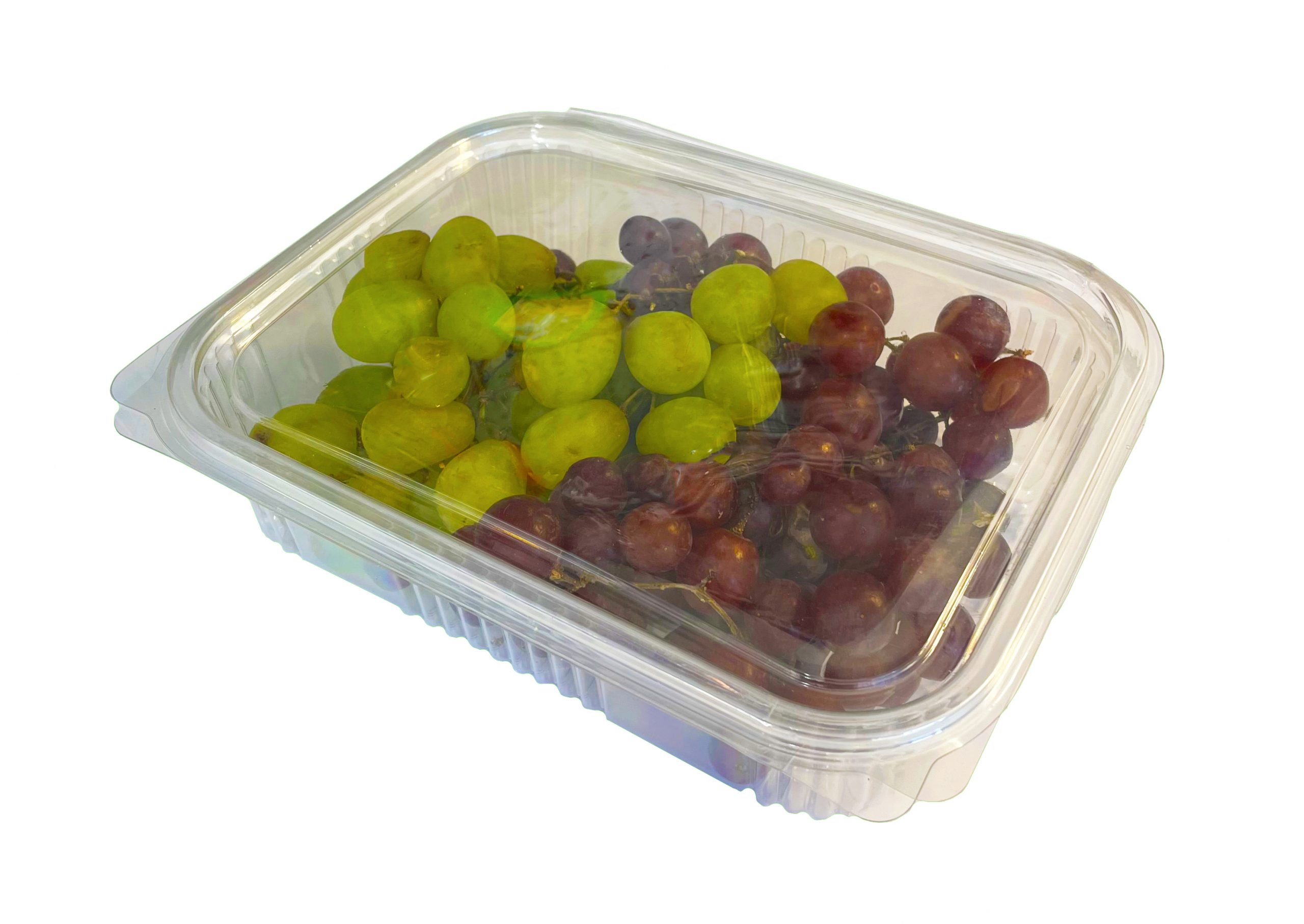 Somoplast 668 Clear Pet Unvented Hinged Flat Lid Punnet 